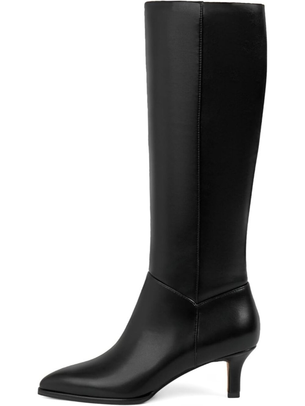 👢Women's Black Knee High Boots Kitten Heels Pointed Toe Low Heel Fall Boots